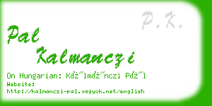 pal kalmanczi business card